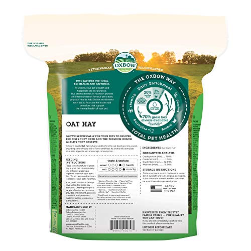 Oxbow Animal Health Oat Hay - All Natural Hay For Rabbits, Guinea Pigs, Chinchillas, Hamsters & Gerbils - 15 Oz. #TOP1