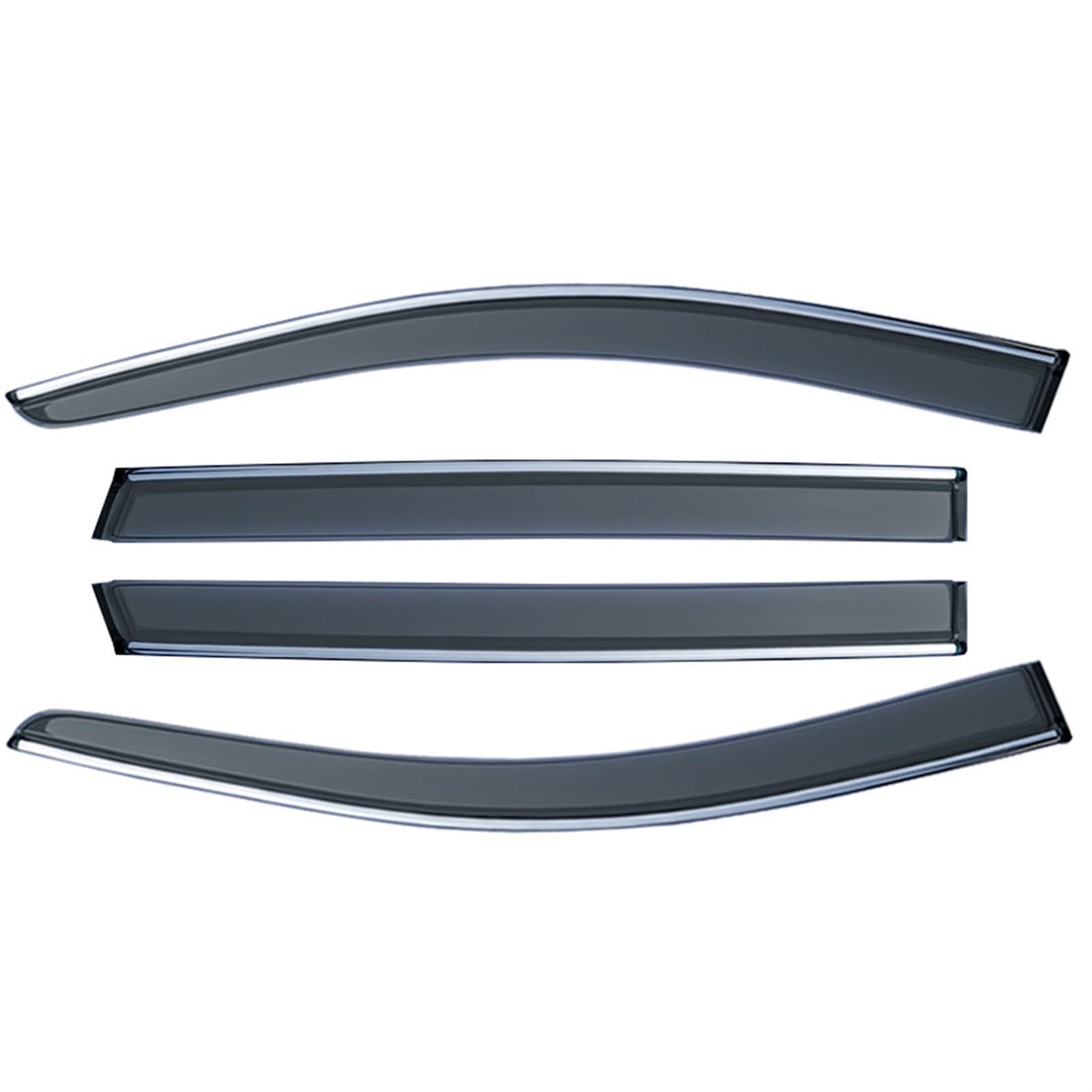Car Side Windows Visor Windshield Awnings Rain Eyebrow Smoke Sticker Trim for Peugeot 2008 MK1 A94 2013-2019