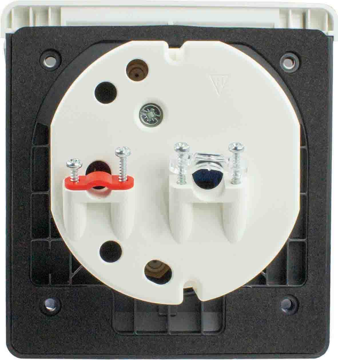 as - Schwabe wielofunkcyjne, 1 gniazdo uziemienia 230 V/16 A + 2 gniazda SAT + 1 x 12 V DC, z zamknięciem magnetycznym, IP44, wyprodukowane w Niemczech, antracytowo-szary I 62475