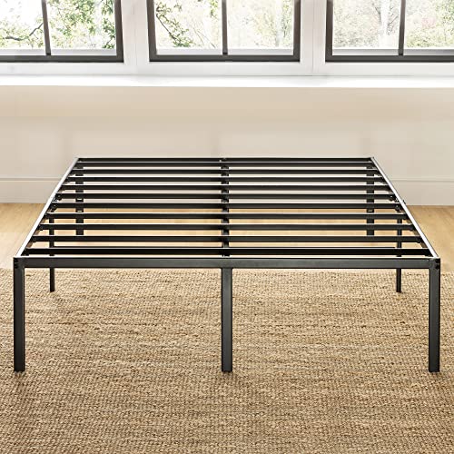 Image of Best Price Mattress 16 Inch Metal Platform Bed Frame, Heavy Duty Steel Slats, Black, Full (SPSC-16BK-F)
