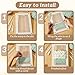 7 PCS Rectangle Weaving Loom Wood Weaving Loom Kit Small Weavings Looms Kit Bookmark Looms with Wooden Stick, Weavings Comb, Crochet Needle for Kids Adults Beginners and Weavinges Lovers