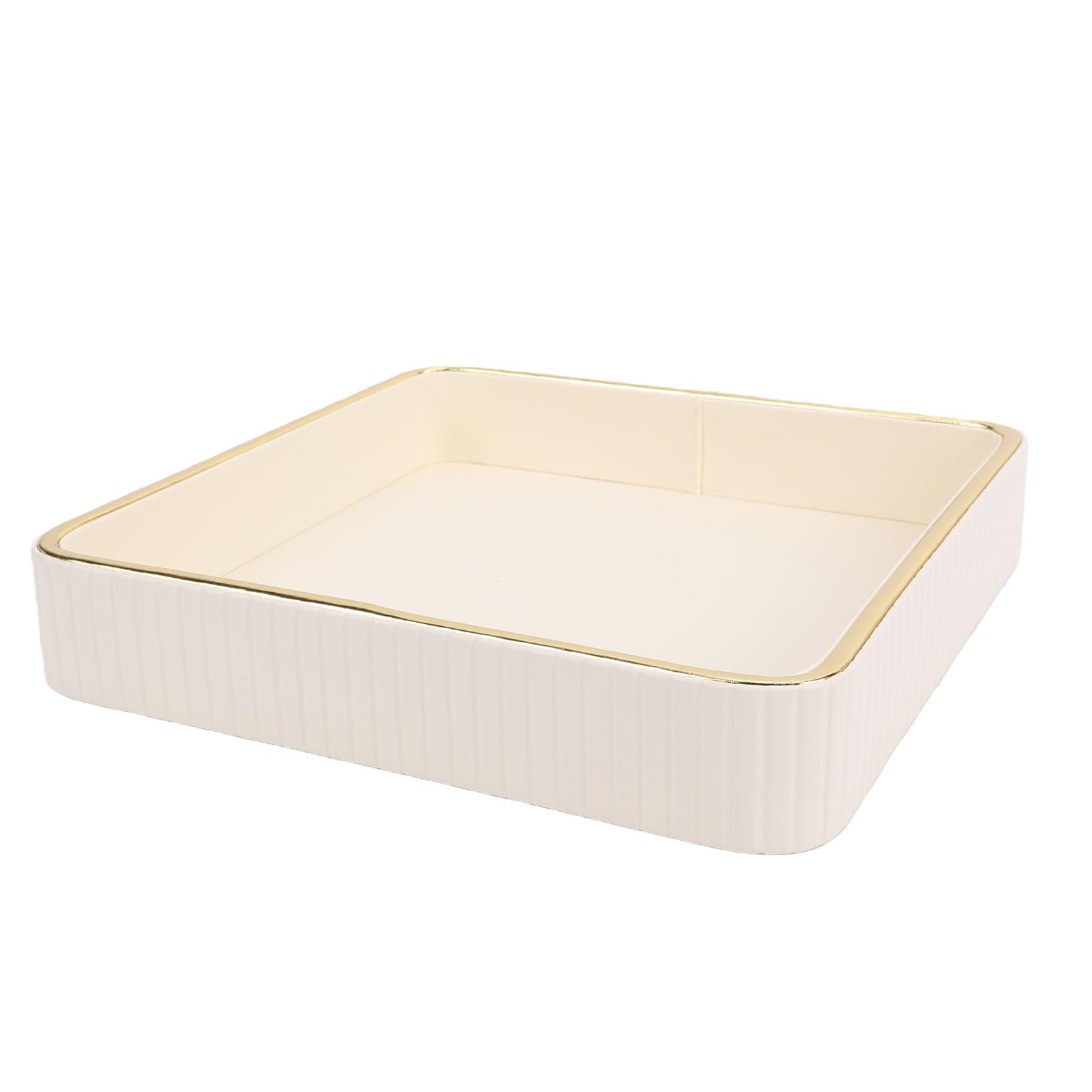 Plateau de parfum en cuir pour rangement de bijoux et maquillage de soin