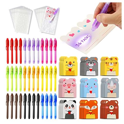 Penna Inchiostro Invisibile con Carte Animali