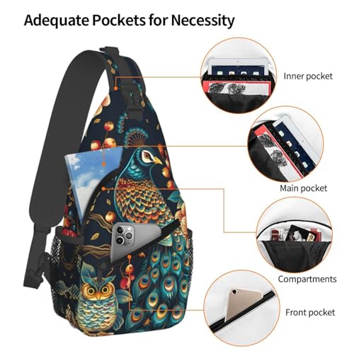 Morrales deportivos unisex con diseño Art Peacock miniatura 4