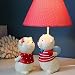 Produktbild Juli Tischlampe Harz Lampe einstellbar Licht Stoff Schatten Schlafzimmer Nachttischlampe niedlichen Bart Bär Tischlampe (Farbe : Red+Piggy Bank)