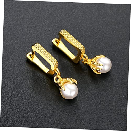 GALPADA 1 Par L Dragão Garra Pérola Orelha Pérola Jóias Brincos Brincos Perfurados Liga Brincos De D