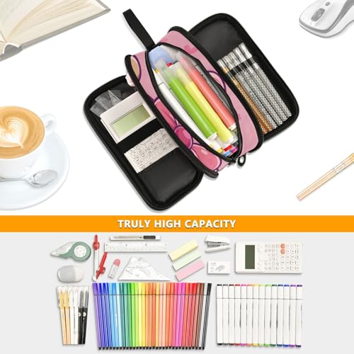 Image of Custom Cute Bear Pencil Case Box Boys Girls Personalized Name Large Pencil Pouch Stationery Pen Bag Organizer for Kids Adults School Office