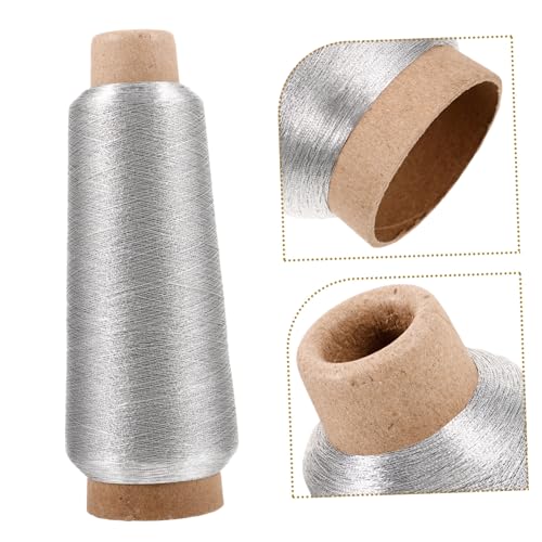2 piezas Hilo de Bordado Metálico para Máquina de 5000 yardas, Oro miniatura 3