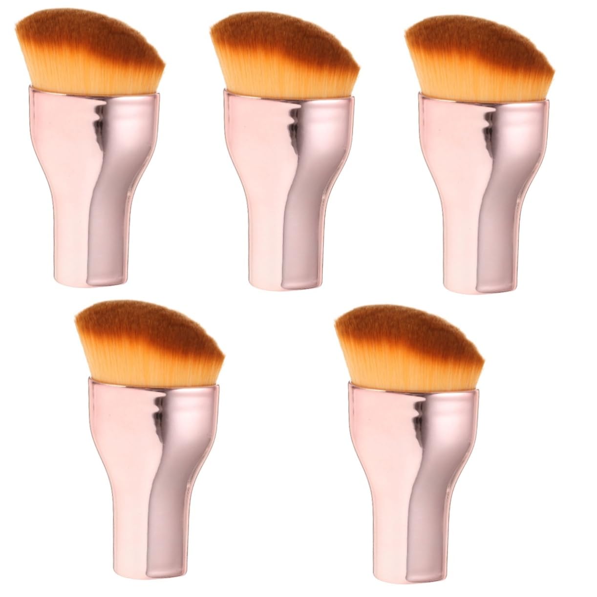 FOMIYES 5 Pezzi Pennello Per Il Trucco Piatto Pennello Per Fondotinta Liquido Da Donna Pennello Per Fondotinta Portatile Di Piccole Dimensioni E Facile Da Pulire