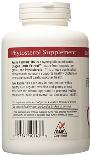 Kyolic Aged Garlic Extract Formula 107, Phytosterols for Cholesterol Support, 240 Capsules (Packaging May Vary) - Image 3