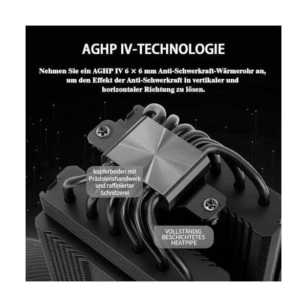 Thermalright Peerless Assassin 120 SE Black - Refrigerador de CPU (6 tubos de calor AGHP, dos ventiladores PWM de 120 mm, velocidad de 1550 rpm, para AM4/AM5 e Intel 1700/1851/115X/1200) - Image 4