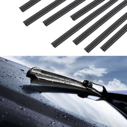 YiJiuBa 8 Stk 80cm Scheibenwischer Gummi, Universal Auto Wischergummi Scheibenwischer, Ersatz Gummi Scheibenwischer, Einstellbar Scheibenwischer kompatibel mit alle scheibenwischer schneider