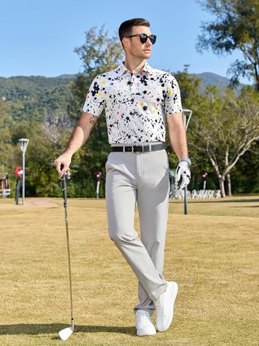 JEMLDL Ink-Splatter Golf Polo