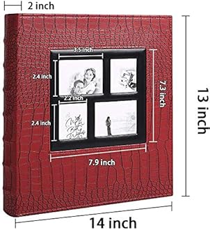 Vienrose Photo Album for 600 4x6 Photos Leather Cover Extra Large Capacity for Wedding Baby Vacation