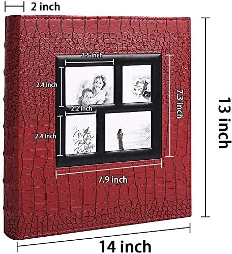 Vienrose Photo Album for 600 4x6 Photos Leather Cover Extra Large Capacity for Wedding Baby Vacation