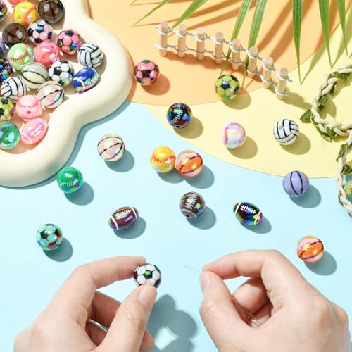 Perles de volley-ball Stiesy pour fabriquer des bijoux d'équipe - 5