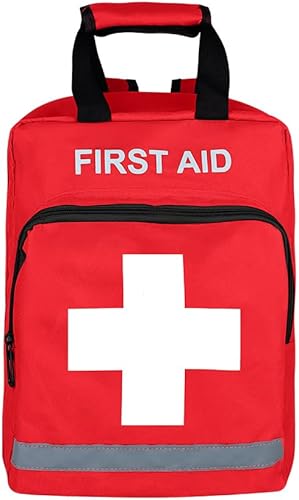 Miniatura 4 de Bolsa de emergencia roja Mochila de primeros auxilios vacía Tratamiento de primeros auxilios médicos Primeros auxilios Bolsas de trauma para acampar