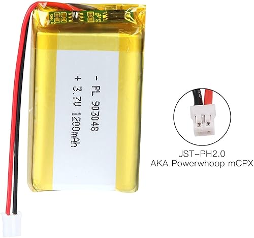 Miniatura 6 de 3.7V 1200mAh Batería 903048 Li-ion Li-ion recargable Li-ion Li-Po Batería con 2P PH 0.079 in Pitch Connector