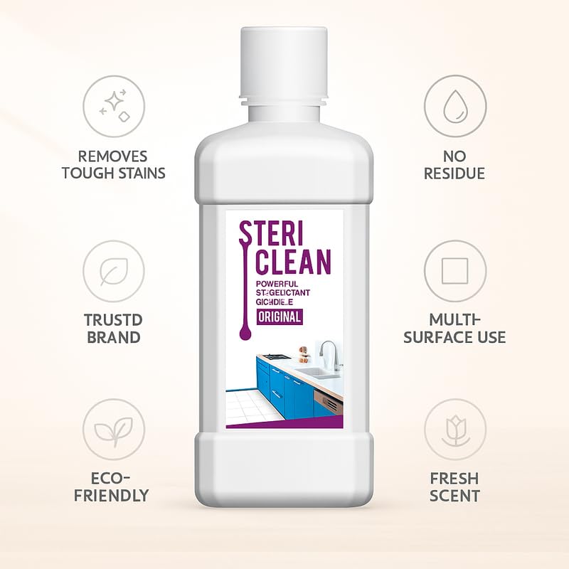 Image of Modicare Stericlean Powerful Disinfectant Cleaner Original (500 ML) - Multi-Surface All-Purpose Cleaner for Home, Kitchen, Bathroom & Floor