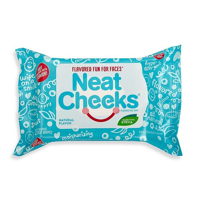 The Original NeatCheeks Natural Flavored Baby Face Wipes for Sensitive Skin - As seen on SHARK TANK! (1 Pack of 25)