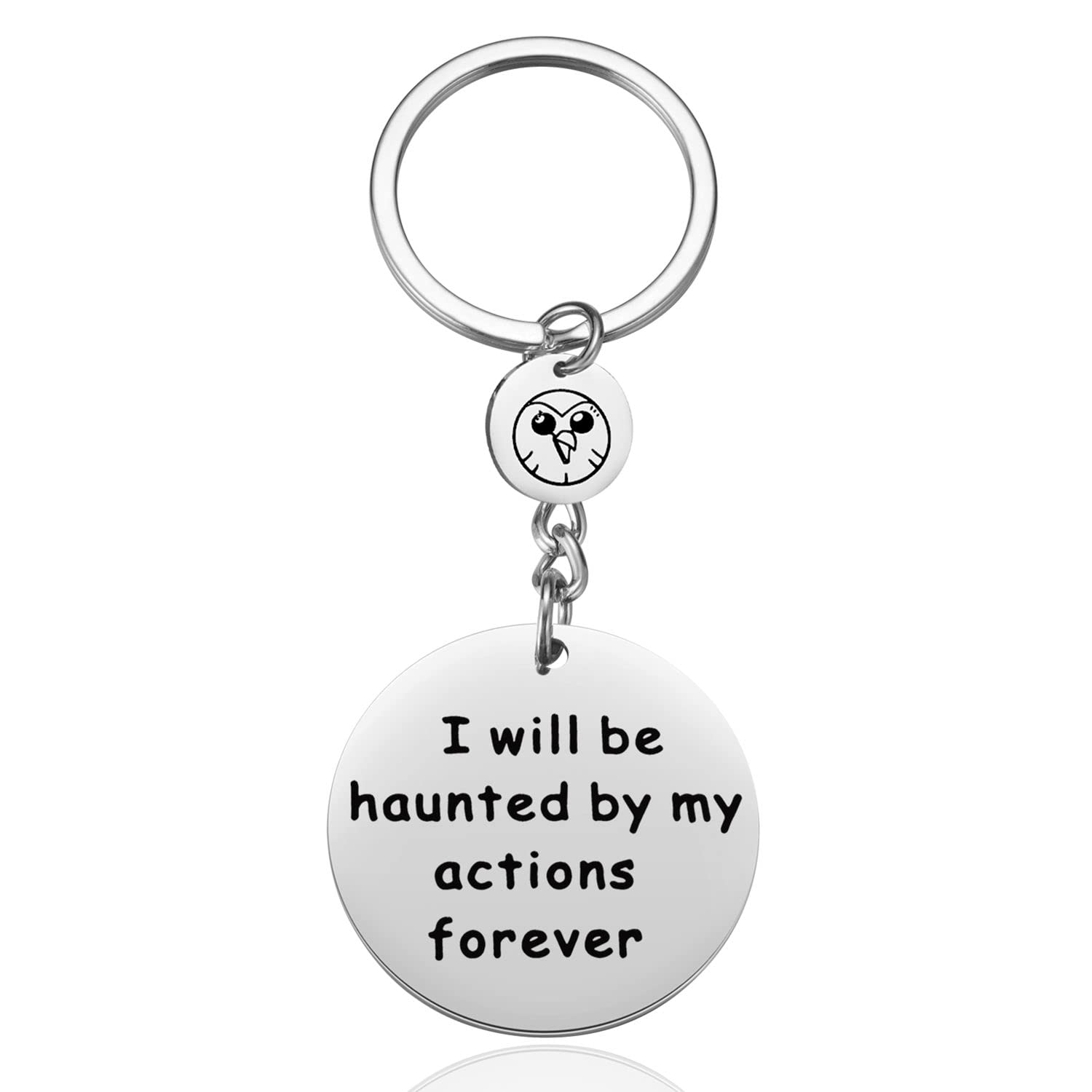 SRACUThe Hooty Owl House Merch Keychain Fan Gift I Will Be Haunted by My Actions Forever Hunter Keyring Cosplay Jewelry, I Will Be Haunted By, S