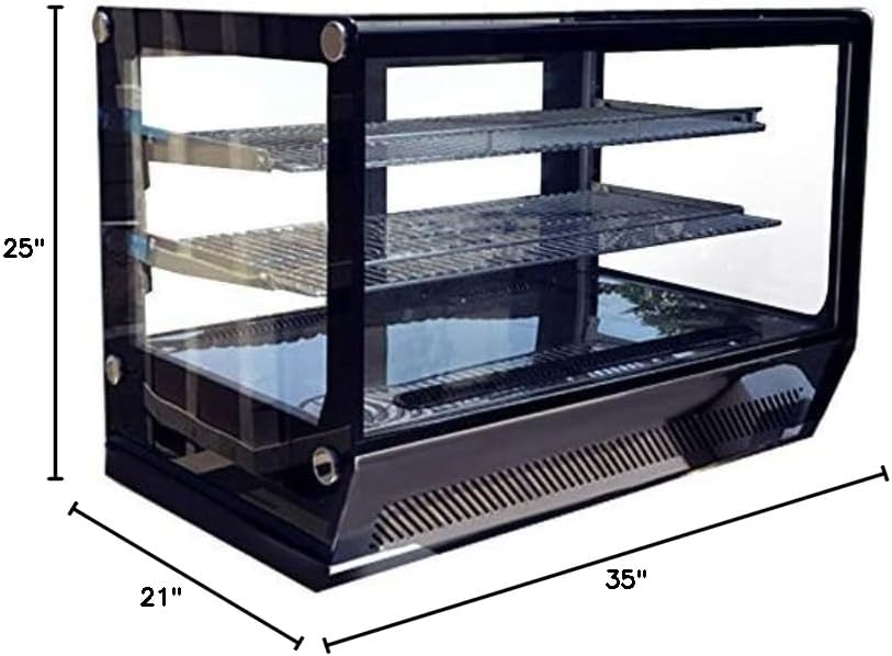 Bakery Display Cooler Case Counter top Desktop Commercial refrigerator Pastry Deli 35" Glass NSF ETL UL-RTW-160L-5
