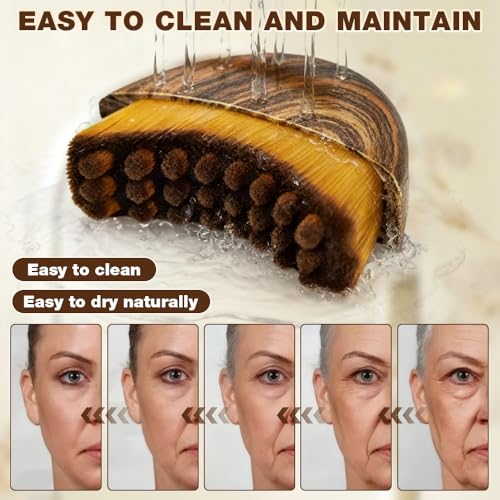 Lymphatische Gesichtsbürste, 2 Stück Lymphatic Contour Face Brush, Trockenbürsten Gesichtsbürste für Konturierung von Gesicht, Kinn und Kieferpartie, Ideal für Tägliche Pflege und Reisen