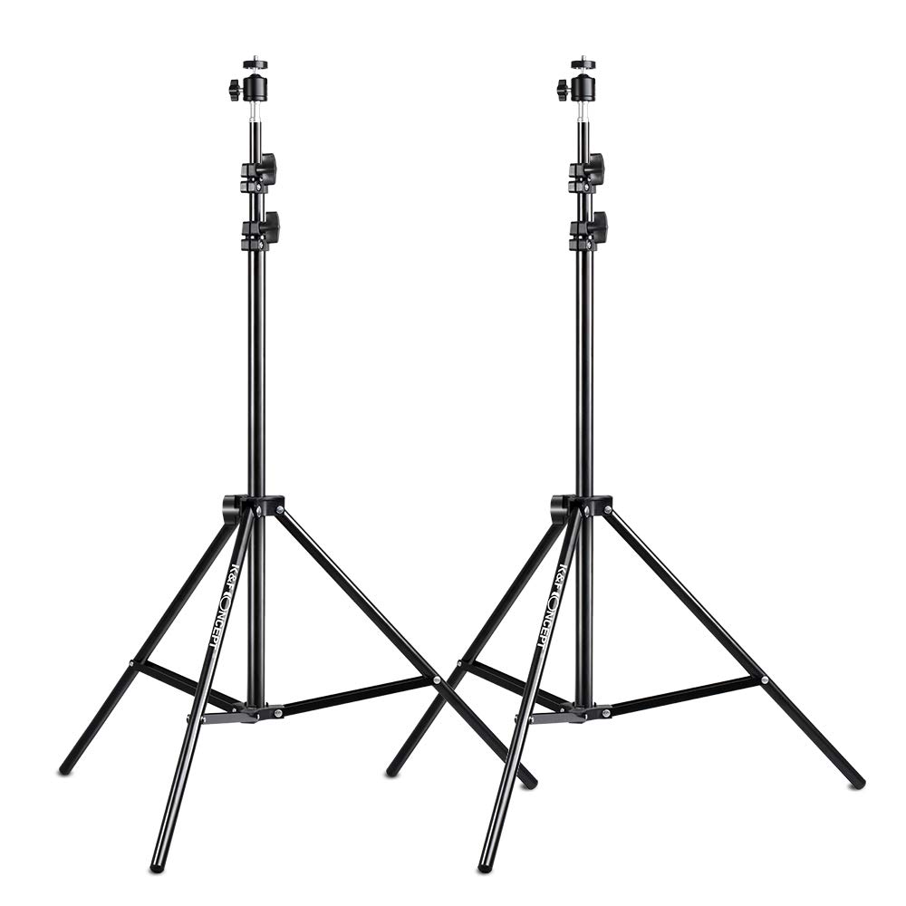 K&F Concept Aluminum Light Stands for Photography, 78.8'' Adjustable Lighting Tripod Stand for Reflectors, Softboxes, Photo Studio Speedlight, Ring Light, Umbrellas, Flash Stand, 2 Pack