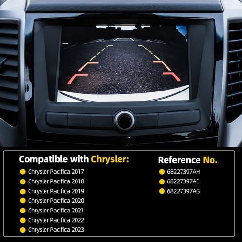 Image of Dasbecan Rear View Backup Camera Compatible with Chrysler Pacifica 2017-23 | Park Assist Replaces# 68227397AH 68227397AE 68227397AG