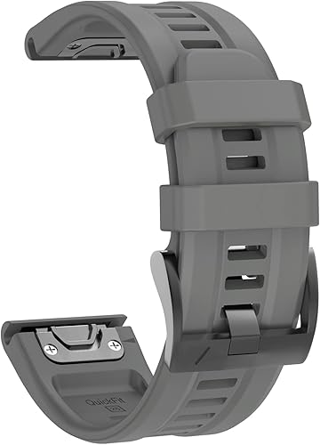 Miniatura 2 de OVERSTEP Compatible con Fenix 7X Band, correa de reloj de silicona suave de 1.024 in de ancho para Garmin Fenix 5XFenix 5X PlusFenix 6XFenix 6X Pro