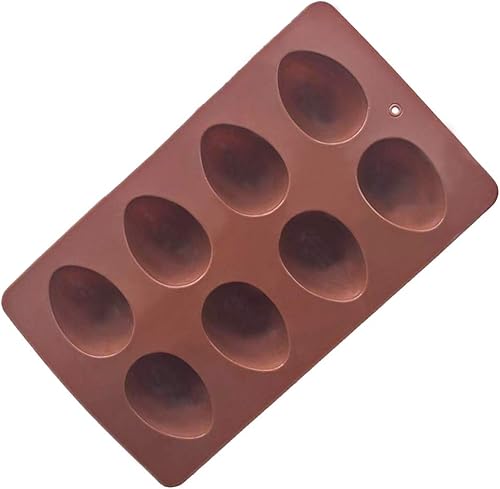 Miniatura 3 de Juego de 2 moldes de silicona para huevos de 8 cavidades, molde de silicona de grado alimenticio para decoración de pasteles, molde de chocolate,