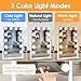 Dirket Vanity Mirror with Lights, Hollywood Lighted Makeup Mirror with 3 Color Lighting Modes and 12 Dimmable Bulbs, Detachable 5X Magnification, Smart Touch Control, 360°Rotation, White
