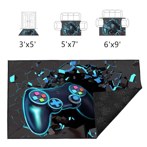 Tapete gamer 91x152 cm antideslizante para habitación miniatura 5