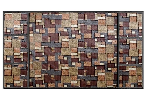 Image of Stylista Refridgerator top Cover Suitable for Samsung RT28C3452CU /HL, 236 Liter Fridge, Dimension (WXD) 65x111 CM, Seamless Pattern Brown