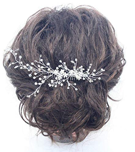 Bridal Crystal Side Hair Comb, Wedding Hairpin, Hair Accessory, Wedding Silver Color Comb