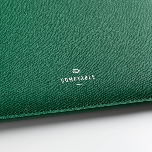 Image of Comfyable Laptop Sleeve 14 Inch Precisely Compatible with MacBook Pro M4 M3 M2 M1 Pro /Max 2024, Genuine Leather Cover Case, Leafy Green