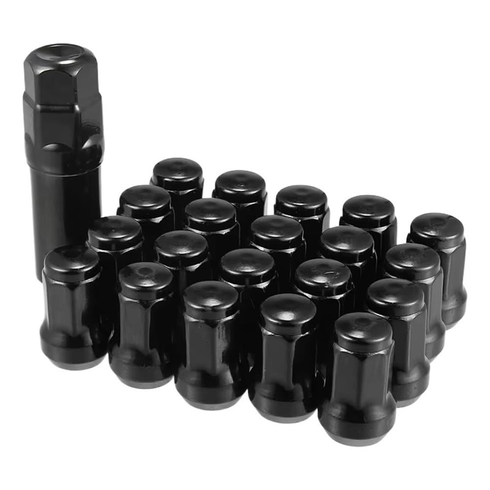 Felgenschrauben Für Mitsubishi Lenkrad Rad Mutter Cone Seat | 32mm Schraube Mit Nuss Schluessel M12x1.25 Heptagon Rad Muttern