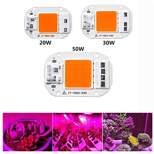 ETbotu LED light,cob grow light,20W/30W/50W LED COB Full Spectrum Grow Light for Indoor Seedlings Wavelength 380-840nm 20W-220V