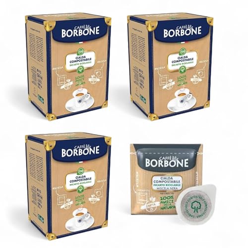 450 x Borbone Professional Pods Azul, Rojo, Negro, Oro Blend (3 paquetes de 150 unidades cada uno) + bolsa Joytaly (450, Nera)