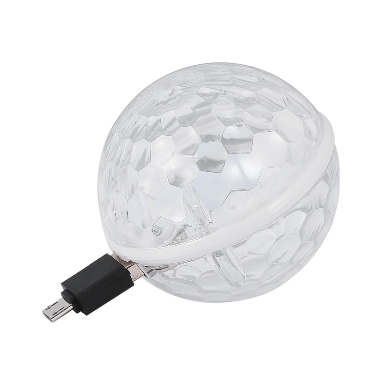 Gadpiparty USB Wiederaufladbares Discolicht Kleiner Disco Ball Licht aus Kunststoff Tragbar und Musikgesteuert für Tanz und Geburtstagsfeiern