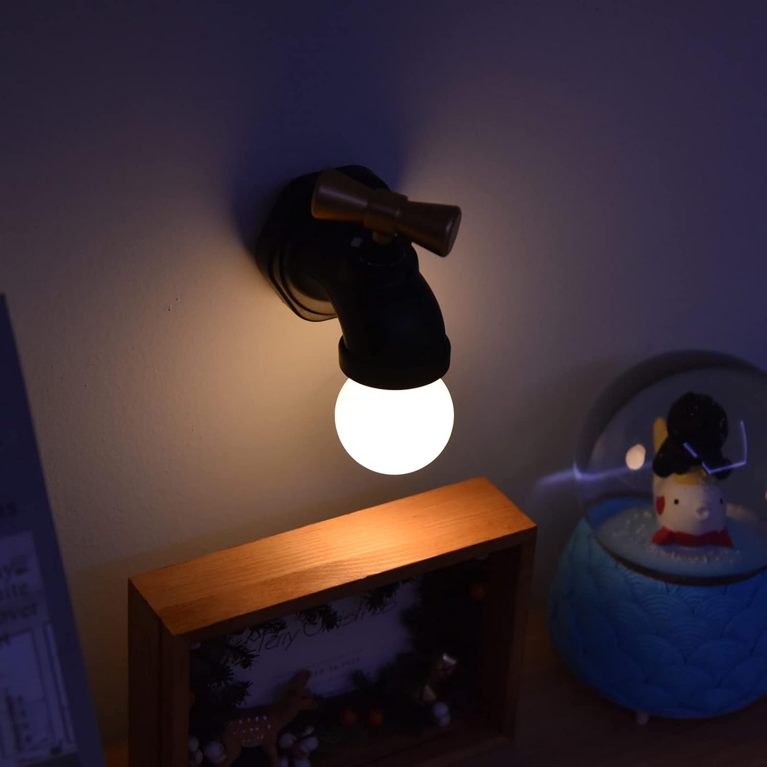 Faucet Night Light illuminating a surface from above