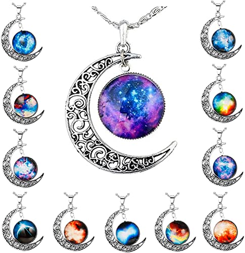 Adramata 12 Pcs Croissant de Lune Pendentif Colliers pour Femmes ...