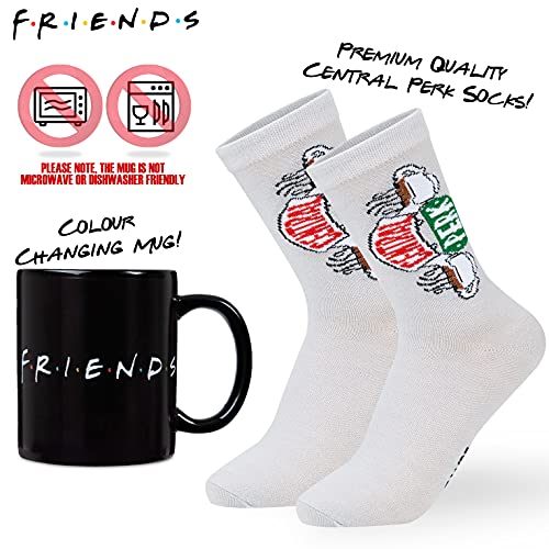Friends Set de Regalo con Taza Café y Calcetines Diseño Central Perk, Tazas Cafe Cambian con Calor, Merchandising… - Imagen 5