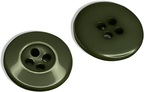 Miniatura 7 de 12 botones de costura negros de 0.75 pulgadas, botones militares militares de 30 L para manualidades, botones de acabado mate pulido de 4 agujeros,