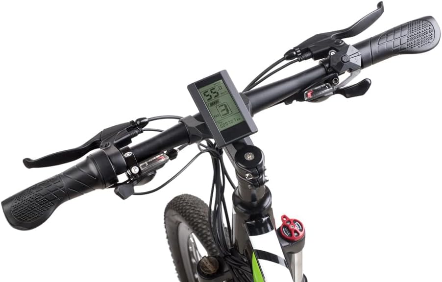 Wider view of the Bafang C965 LCD display mounted on an e-bike handlebar.