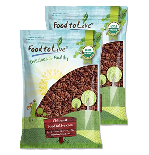 Organic Dry Roasted Pecan Halves With Himalayan Salt, 12 Pounds – Non-Gmo, Oven Roasted Lightly Salted Pecan Nuts, No Oil Added, Vegan Snack, Kosher, Keto, Bulk. Good Source Of Protein And Fiber #TOP23