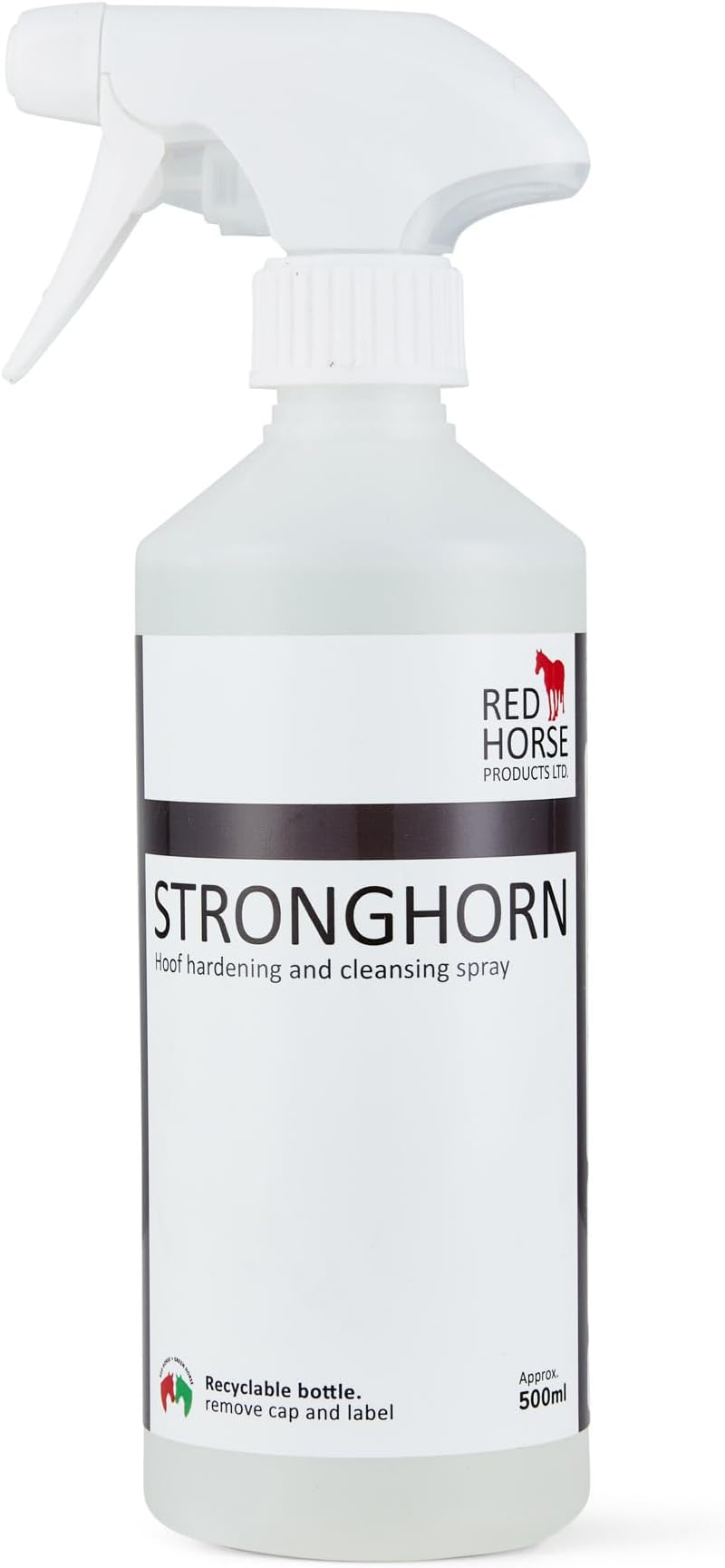 Stronghorn Hoof Hardener - Horse Hoof Hardener Spray (500ml) | Antibacterial & Strengthening Formula | Harden & Cleanse