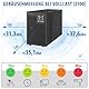 Atlantis A03-OP3002XLN UPS OnLine 75% leiser unterbrechungsfreier Server Doppelwandler Reine Sinuswelle 3000VA 2100W, Low Noise Gelid Lüfter 31,3 dbA, USB, 4 IEC, Steckplatz, 6x12V-9Ah