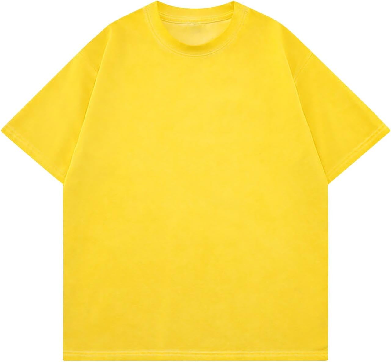 Men's Oversized T-Shirts Vintage Washed T Shirt Basic Tee Tops Unisex Short Sleeve Shirt Acid Washed T Shirt