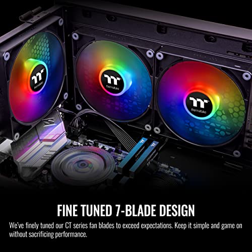 Image of Thermaltake TH360 V2 Ultra ARGB Sync /AlO Liquid Cooler /ARGB Fan 120 * 3 /PWM 500~1500rpm & CT120 ARGB Sync PC Cooling Fan (2-Fan Pack), 5V Motherboard Sync, 16.8 Million Colors
